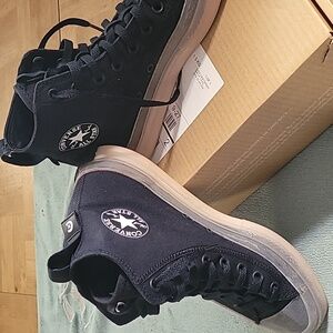 Converse Chuck Taylors black and clear sz 11 women's men's 9
